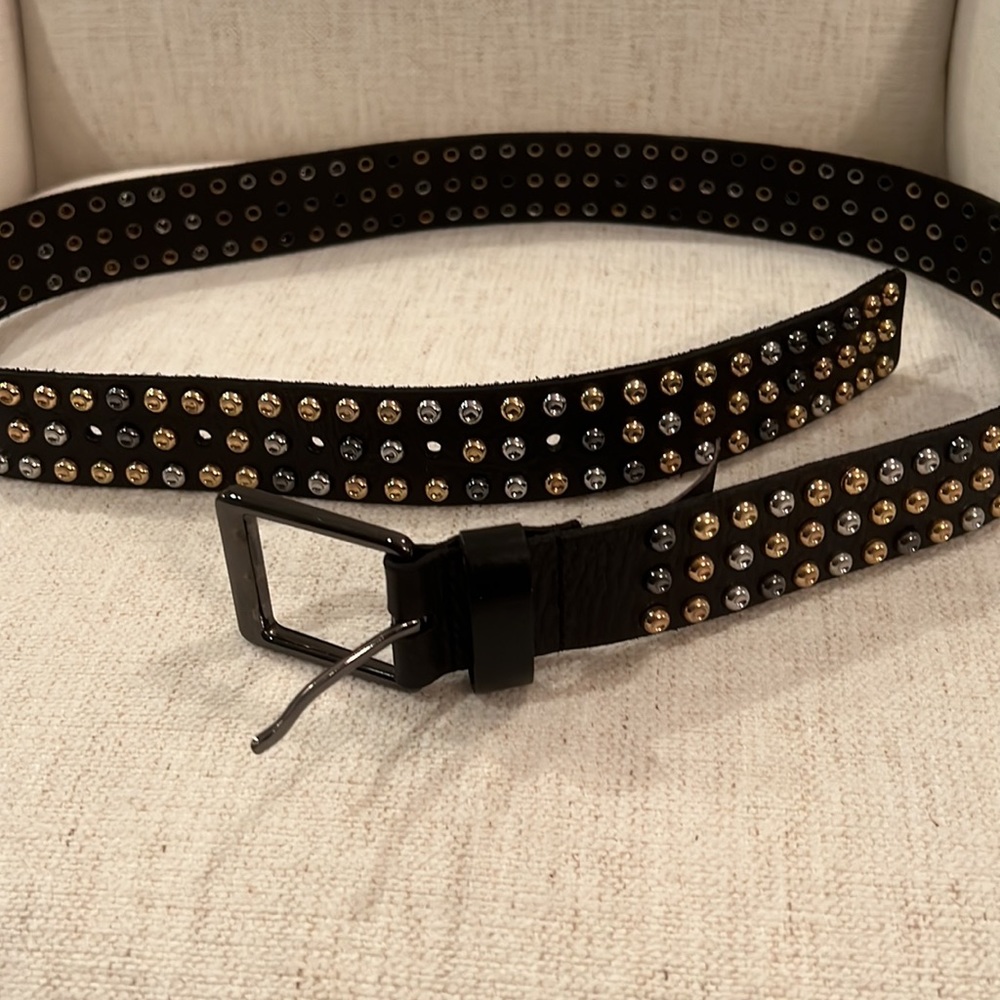 CAbi Leather Tricolor Stud Belt